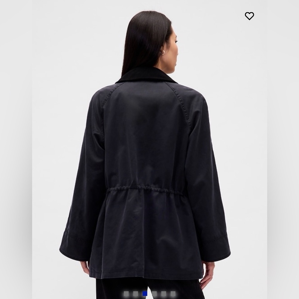 Gap Womens Waxed Barn Jacket, Black, Small - Picture 2 of 4